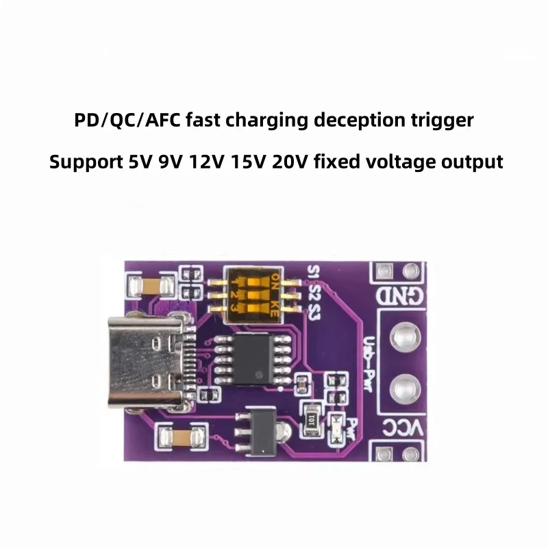 Fast Charging PD QC AFC Decoy Trigger Fixed Voltage Output 5V 9V 12V 15V 20V Electronics Charging Adapter