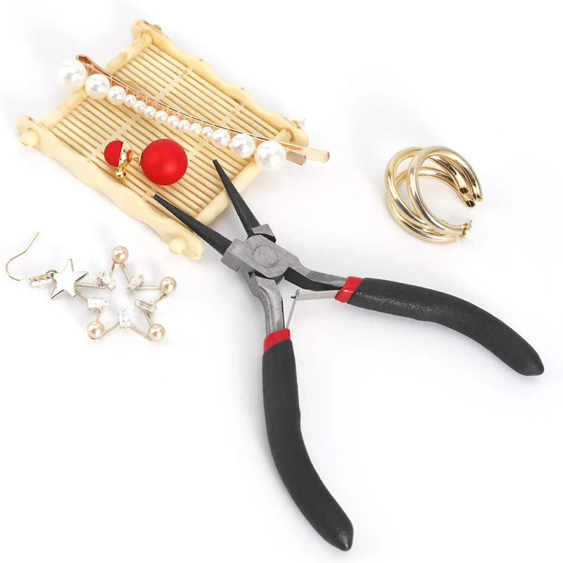 

B-T 2Pack Bent Chain Nose Pliers and Round Nose Pliers for Crafting and Repair, Jewelry Making Supplies
