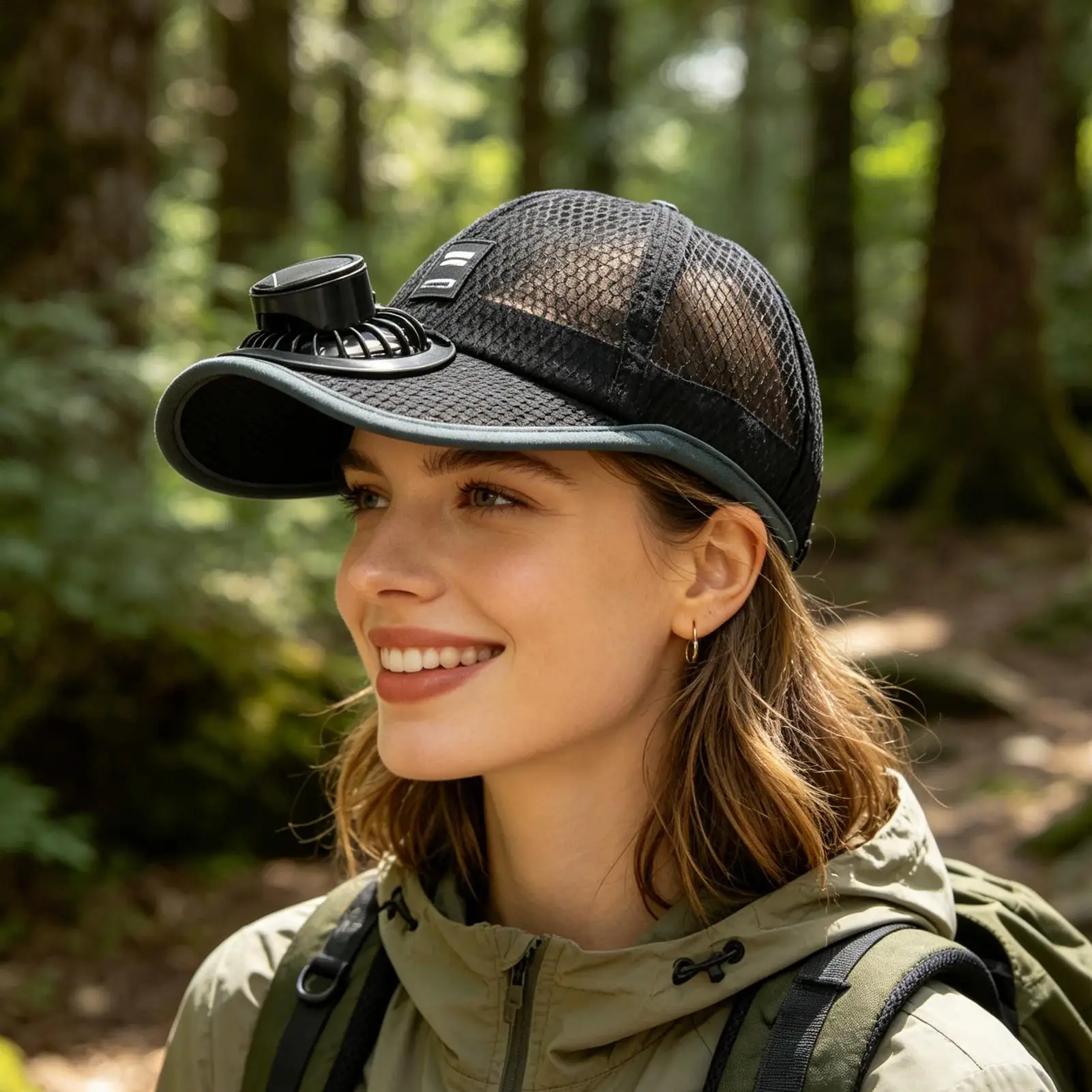 Sommer-Baseballmütze für Herren und Damen mit Solarventilator, USB-Ladeventilator, effizienter, atmungsaktiver Netzstoff, UV-Schutz, Outdoor-Sonnenhüte ﻿