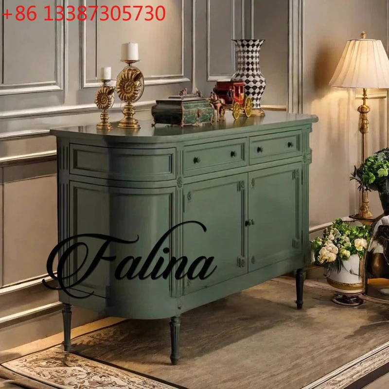 

Французский шкаф на крыльце из массива дерева, высококачественный обеденный боковой шкаф, декоративный шкаф в прихожей.