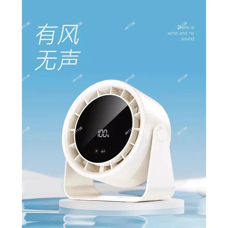 USB Rechargeable Circulating Air Cooler Mute Desktop Fan Long Battery Life for Dorm Office Bedroom Summer Cooling