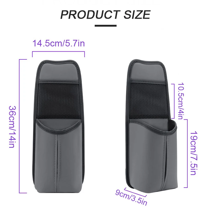 SEAMETAL Car Seat Side Storage Bag Hanging Auto Seat Organizer Tissue Holder Universal Mesh Storage Pocket for Phone Bottle