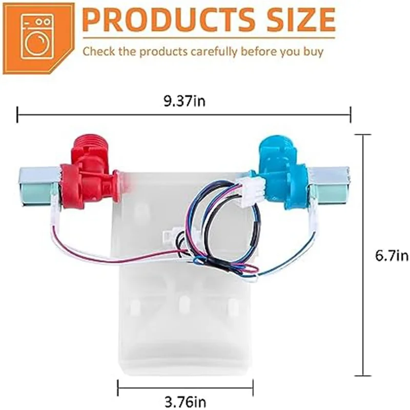 1 Piece W11210459 W10869799 Washing Machine Water Inlet Valve Replacement Accessories For Whirlpool May-Tag Ken-More Ama-Na-ABXK