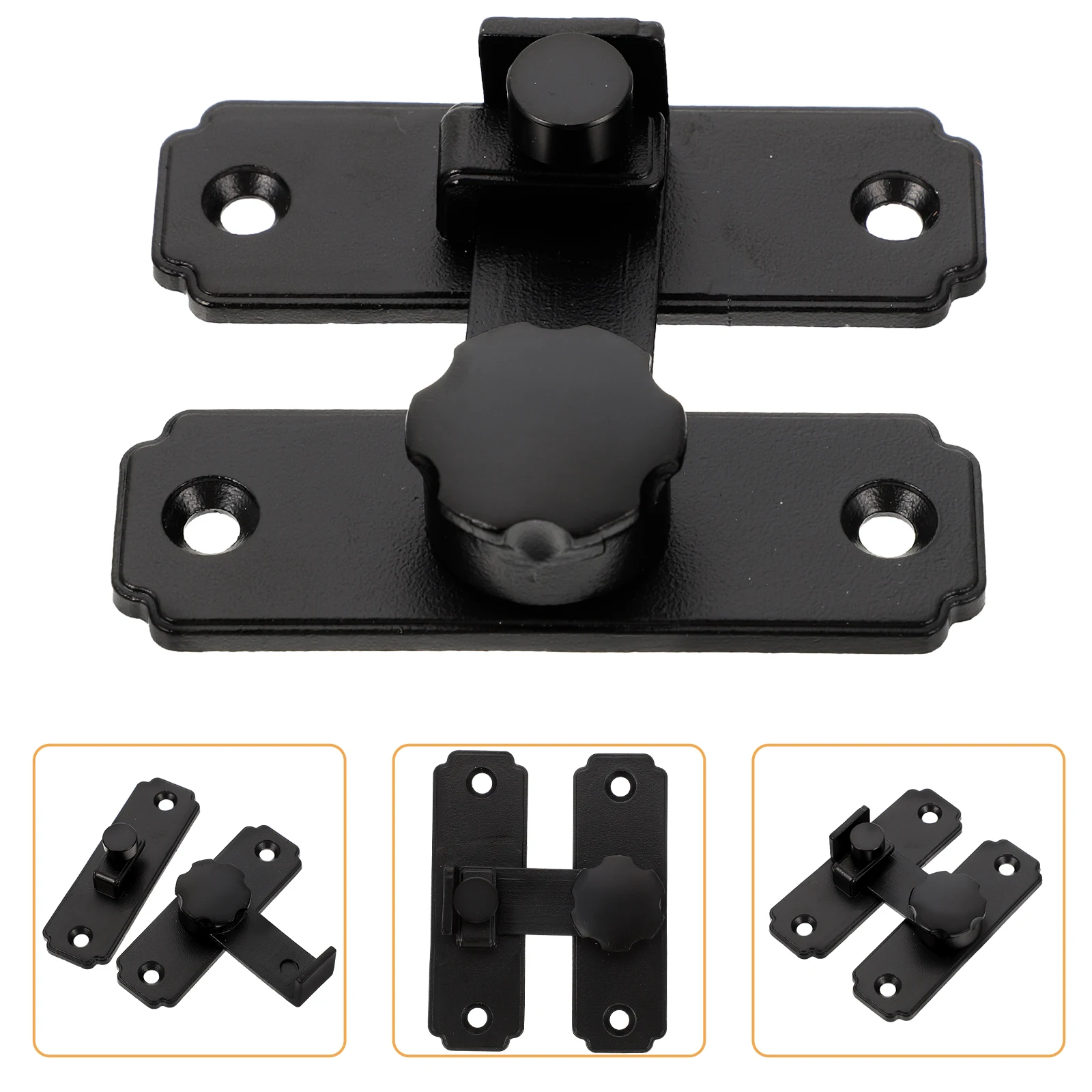 

Heavy Duty Sliding Barn Lock 180 Degree Flipping Durable Gate Latch For Bathroom Garage Bedroom Door Latches Lock Pocket Wood