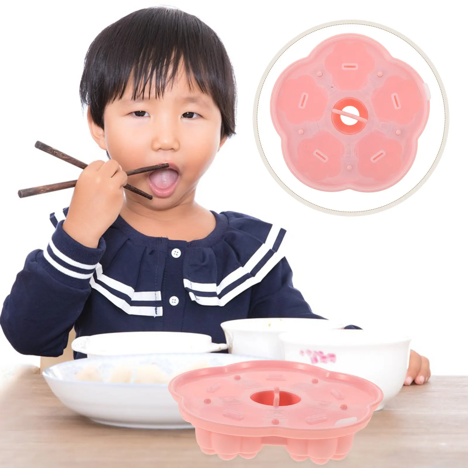 

Pink Silicone Baby Food Freezer and Steamer Tray with Cute Animal Shapes Separate Lids Reusable Pudding Ice Cube Cake Molds
