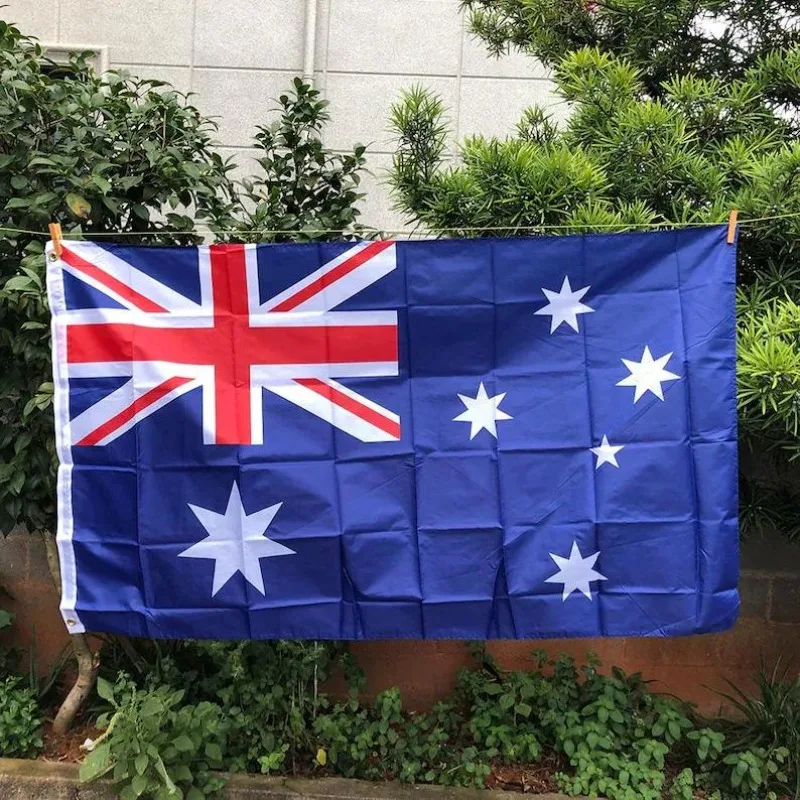 1pc Australian National Flag, 50X100Cm 75X150Cm, Australia Country Banner, Outdoor Yard Garden Decor, Indoor Wall Hanging Decor