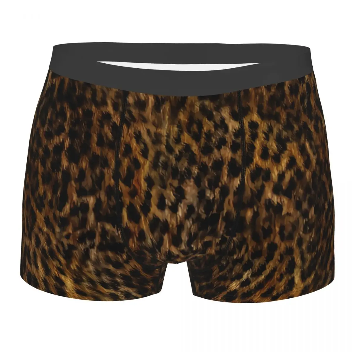 Cheetah Fur Men Boxer Briefs Breathable Creative Underpants High Quality Print Shorts Birthday Gifts