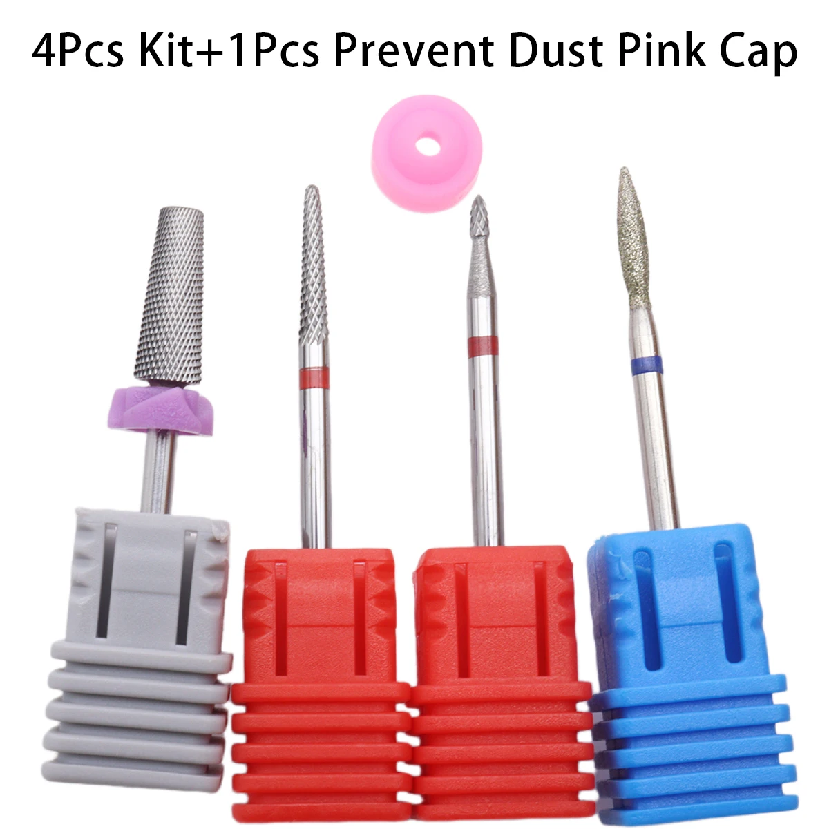 4pcs Kit Hot Pro Whole Carbide Nail Drill Bits Nail Art Electric Drill Machine Files Nail Art Tools cut and polish