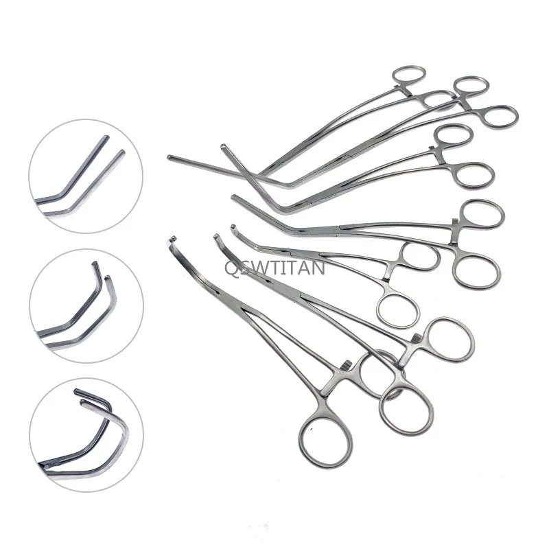 Atraumatic Jaw Tips Vascular Clamps Aortic Exclusion Clamp Cardiovascular Surgical Instruments Stainless Steel