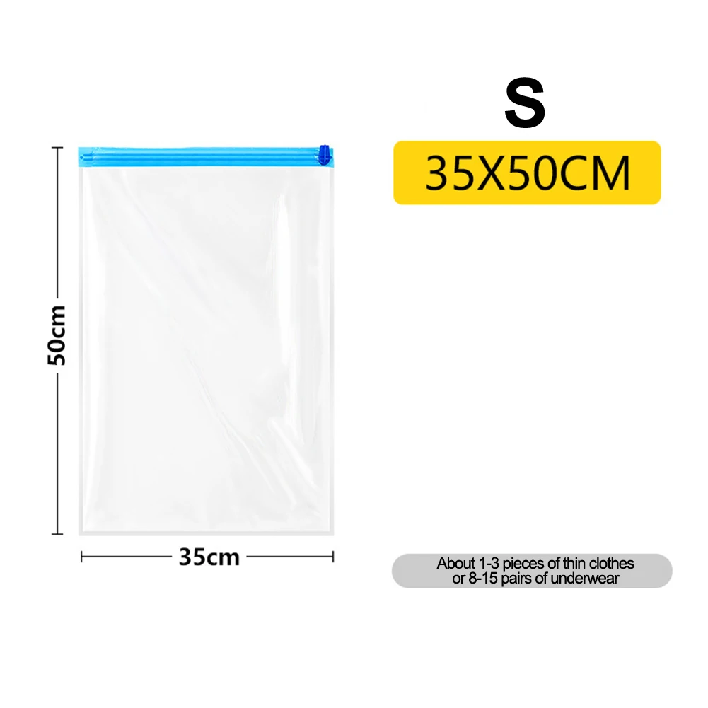 Home Storage Reusable Vacuum Bag Compression Storage Bag Long-lasting Performance No Air Pump Required For Backpack