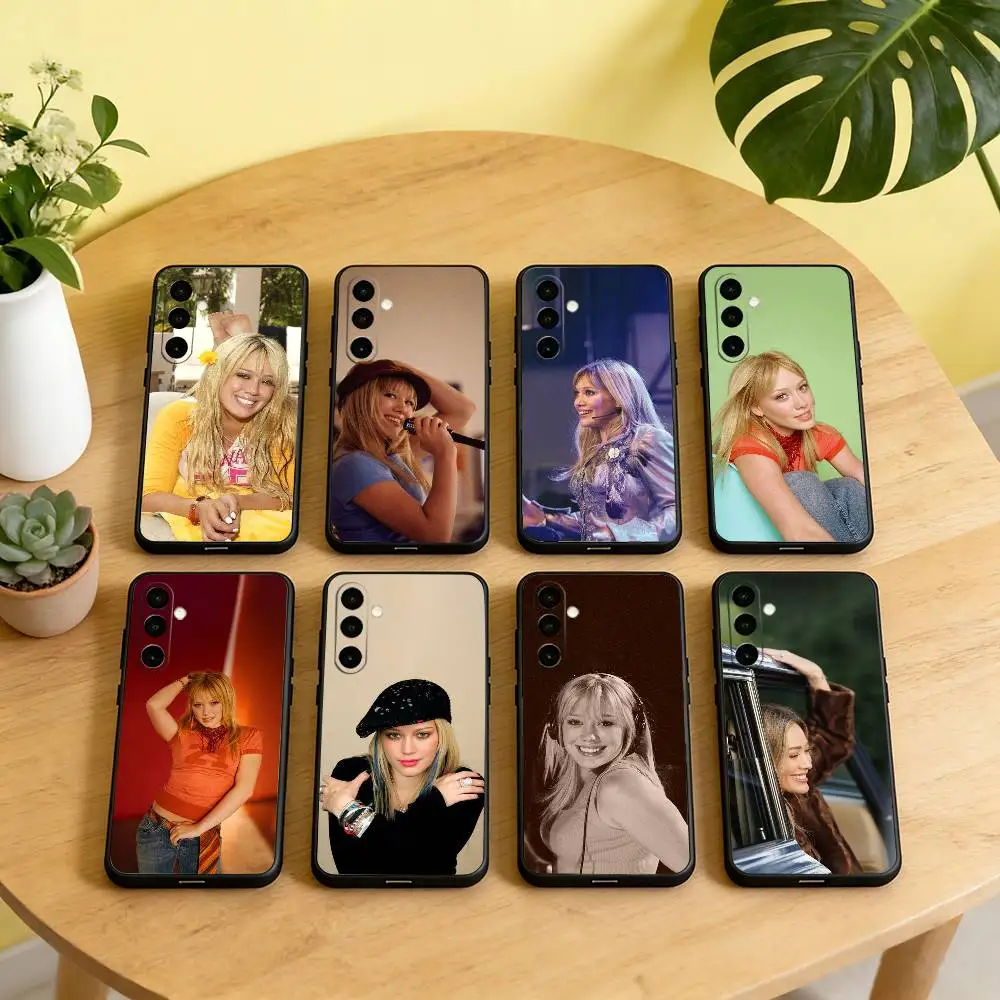 H-Hilary D-Duff Phone Case For Samsung Galaxy A73,A72,A71,A70,A53,A52,A51,Others Soft Black Cover