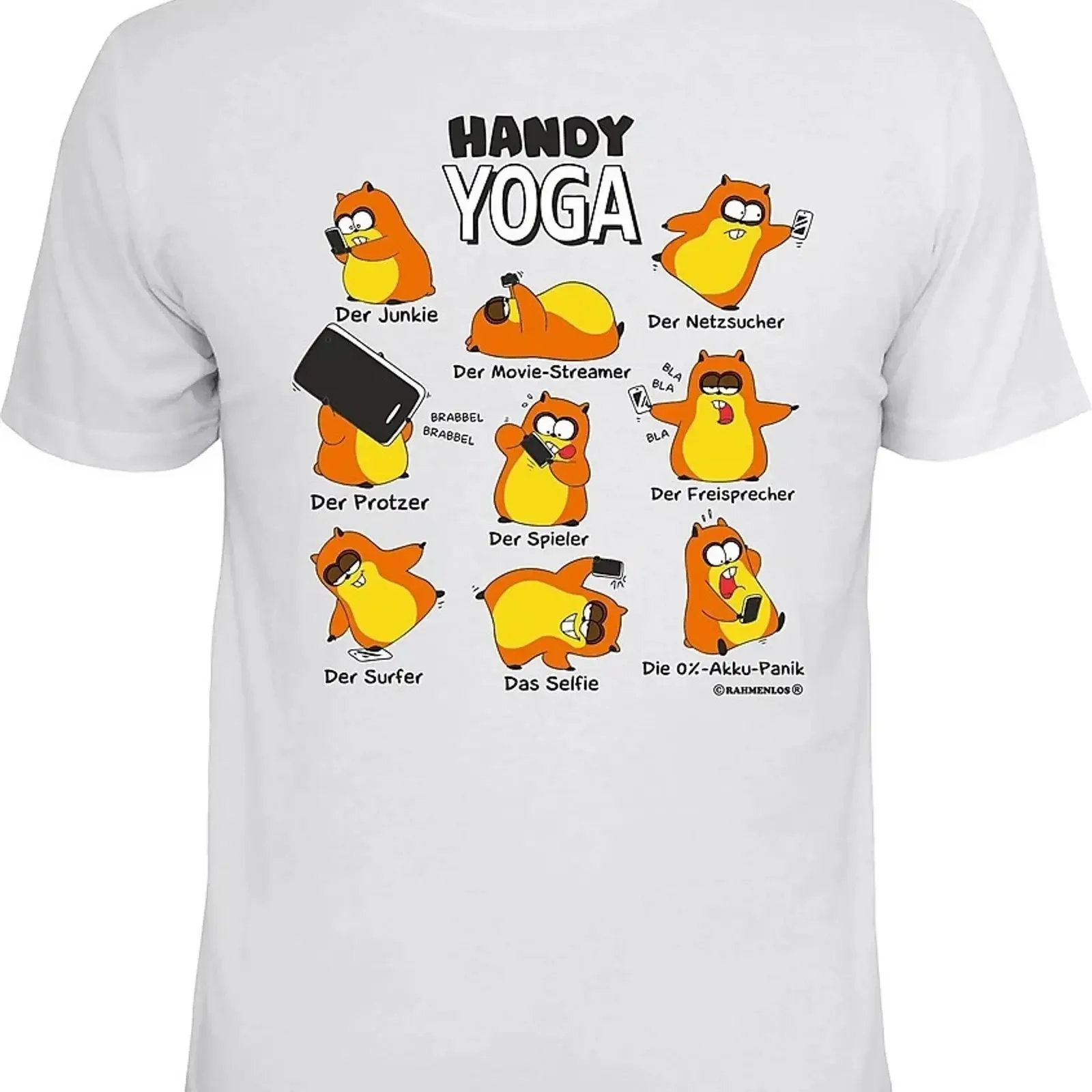 T Shirt Handy Yoga Hamster S XXXL vintage Washed Breathable streetwear graphic Unisex Soft Versatile Top For Everyday Wear