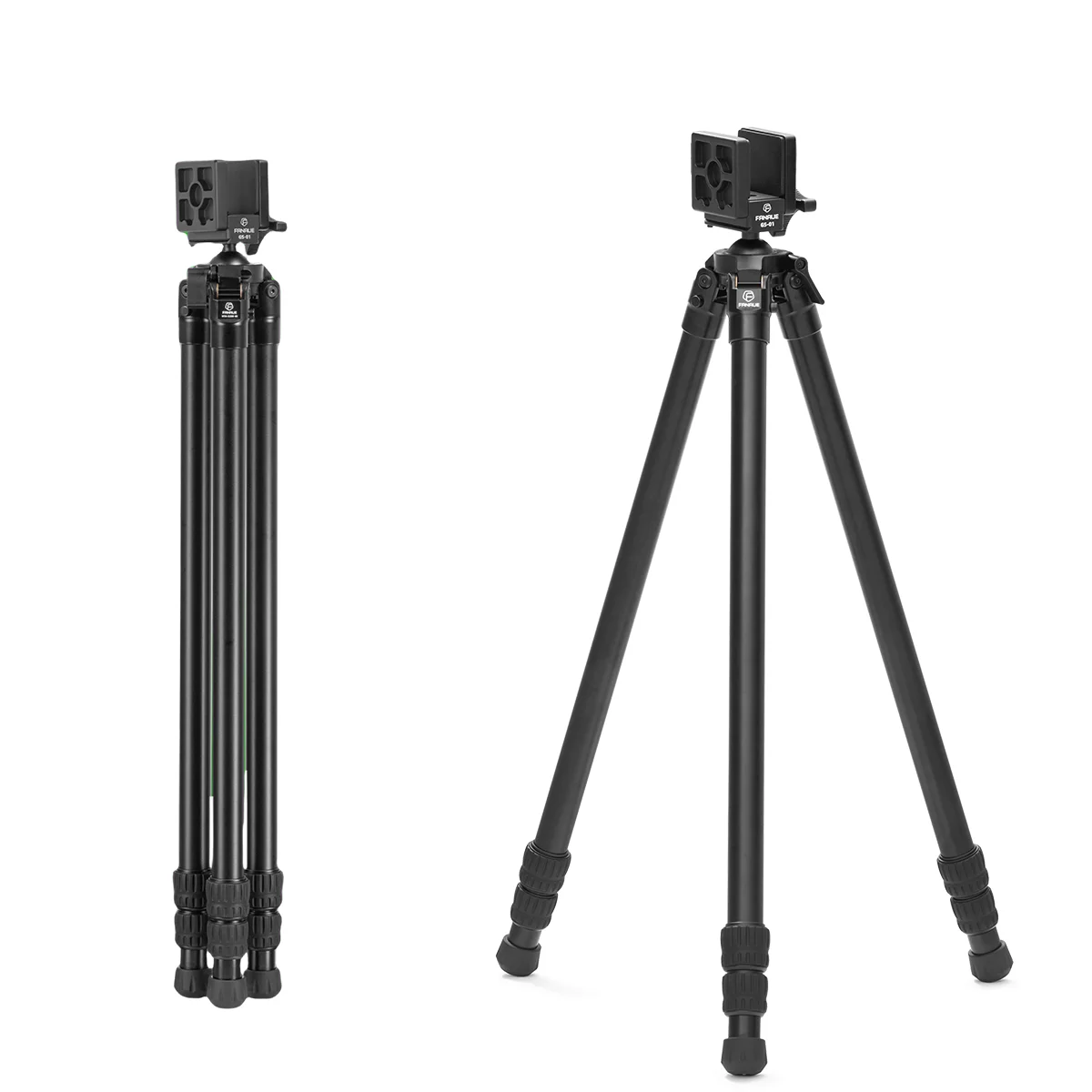 Outdoor Sport  Video Hunting Tripod With Spikes Load 30kg Aluminum Alloy Tripod With Shooting Saddle Adapterfor