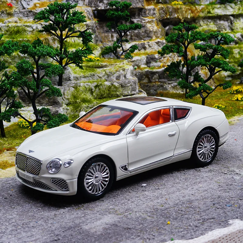 

Модель автомобиля из сплава Continental GT 1:24, игрушечная литая металлическая литейная модель автомобиля со звуком и фотографией, игрушечный автомобиль