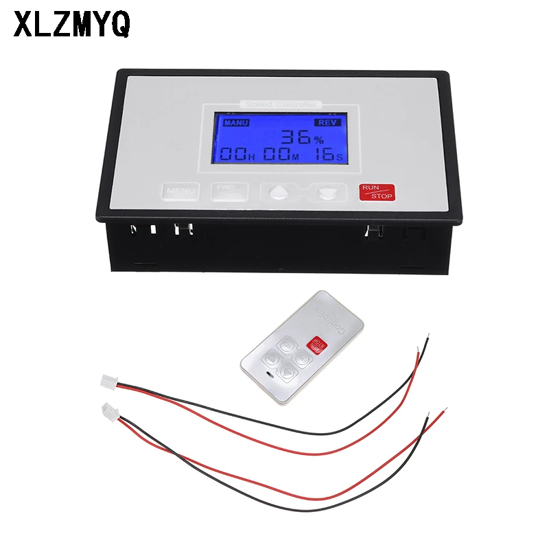 LCD Smart Digital Display Wireless Remote Control DC 10-55V 60A PWM DC Motor Speed Controller 0~100% Adjustable 12V 24V 36V 48V