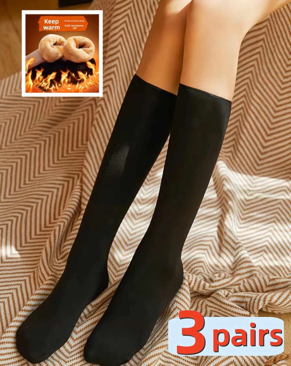 Frauen/Männer Winter Warm Verdicken Thermische Socken Wolle Kaschmir Nylon Schnee Schwarz Haut Nahtlose Samt Weiche Stiefel Socken