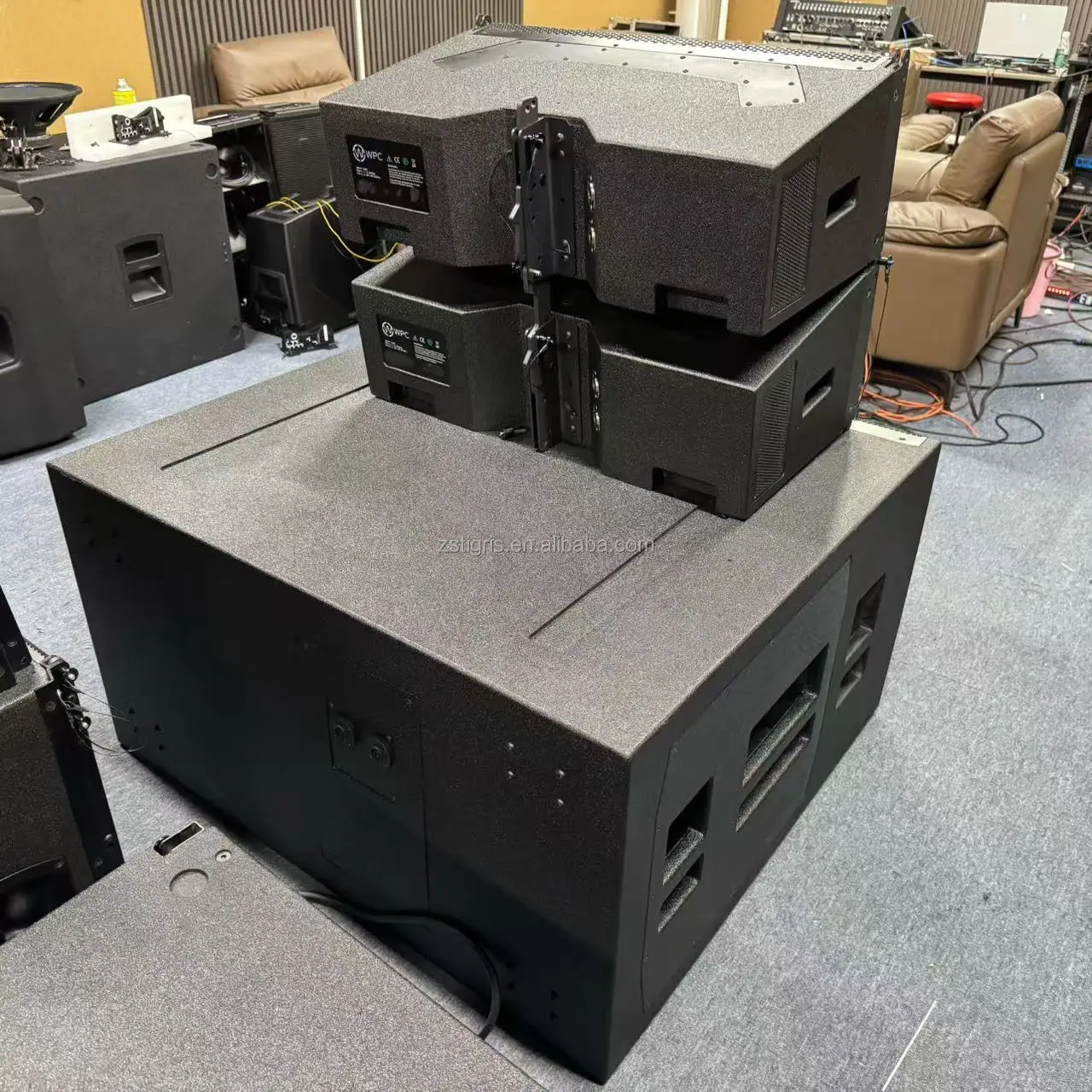 WPC Double 10 Inch 3 Ways Passive Line Array Speakers Dj Sound System Professional Audio Stage Speakers for Big Concert