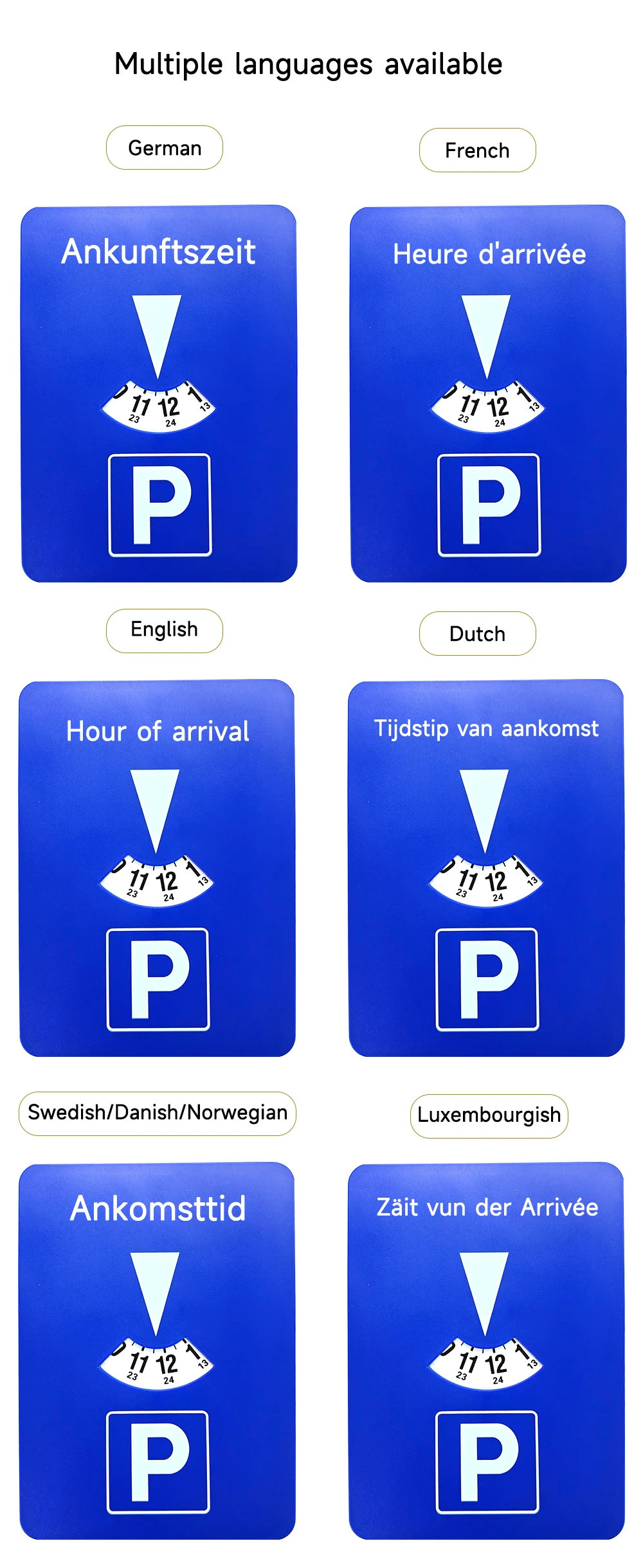 Digitaler Auto-Parkscheiben-Timer, Tragbare Kunststoff-Parkuhr mit Ankunftzeitanzeige für einfaches Parkmanagement – Detail 7