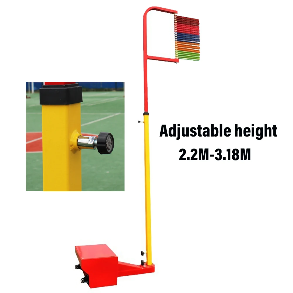 Adjustable Height Durable Metal Vertical Jump Test System High Jump Tool Bell Floor-standing Training Equipment