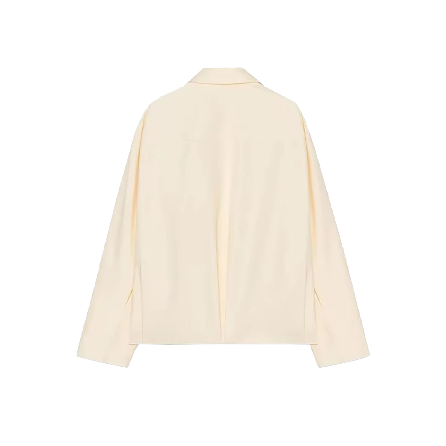 Z Women's Faionable Collared Jaet Versatile Personali Match Breathable Polyester Fiber Long Sve Zipper Closure