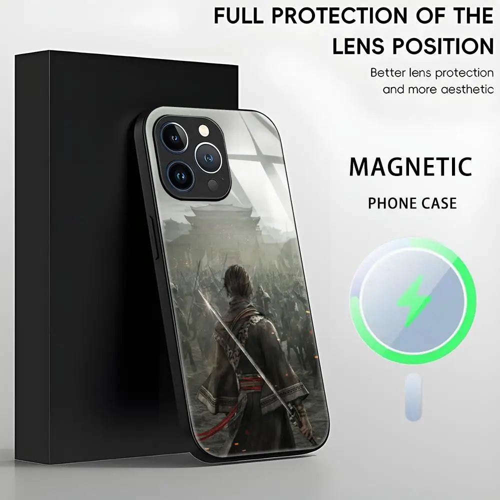 Dynasty Warriors Origins  Phone Case For iPhone 16 15 14 13 12 11 X XR XS 8 Plus Mini Pro Max Glass Magnetic Case - view 5