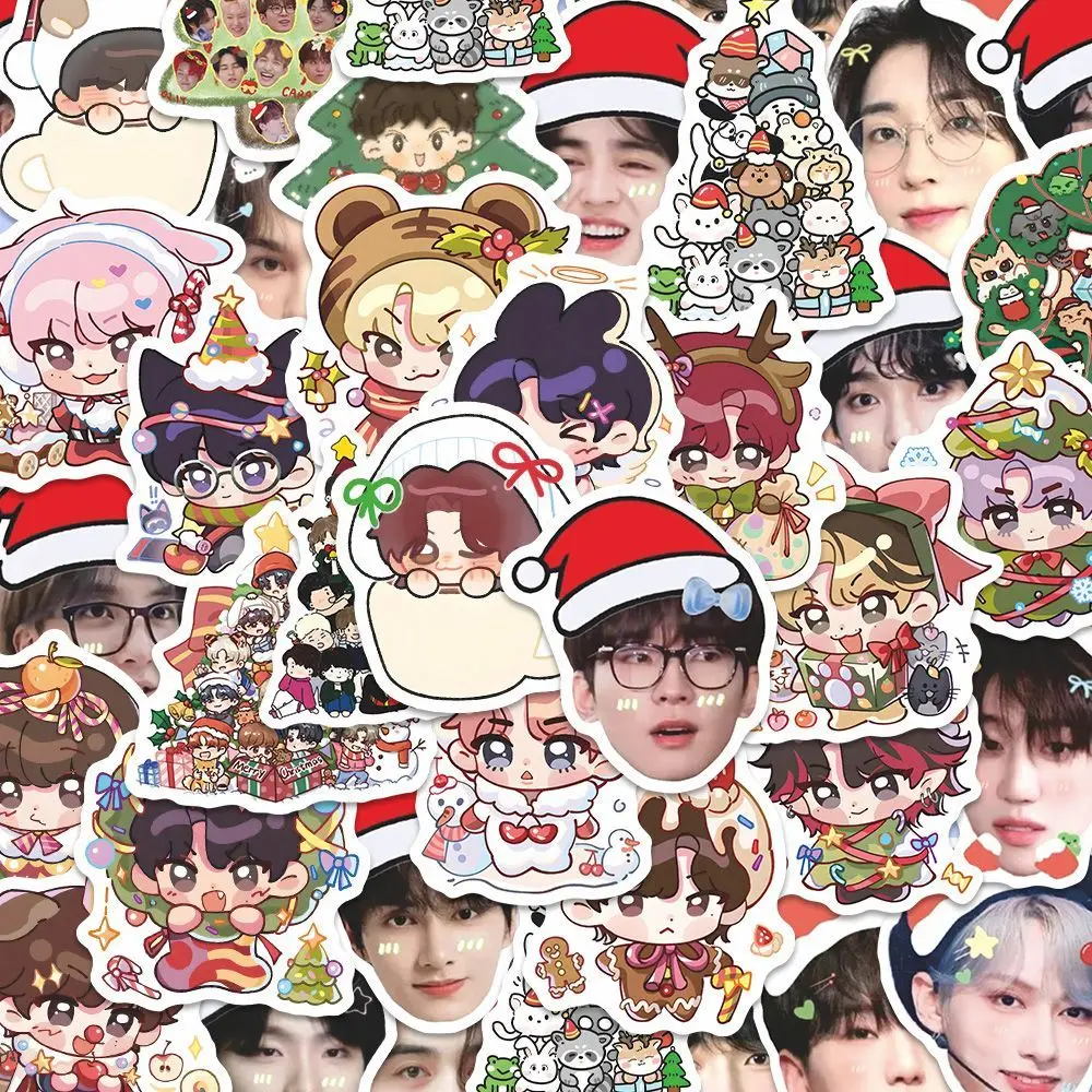 48pcs KPOP Miniteen Cartoon Stickers Cute Animals Creative Cartoon Images DIY Decorative Stickers Korean Stationery Fans Gift