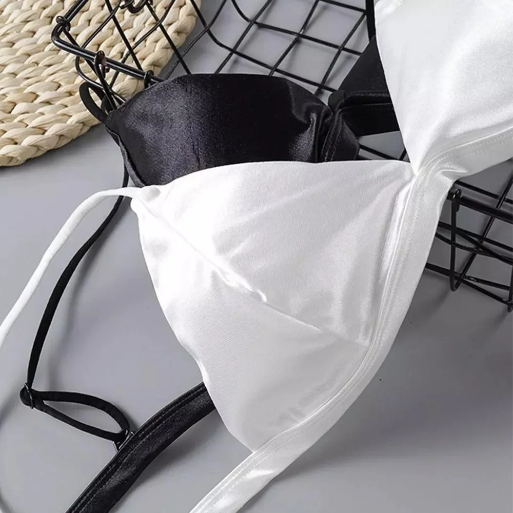 Top Seamless Deep V-shape Beauty Back Women Bras Satin Bra Push Up Bralette