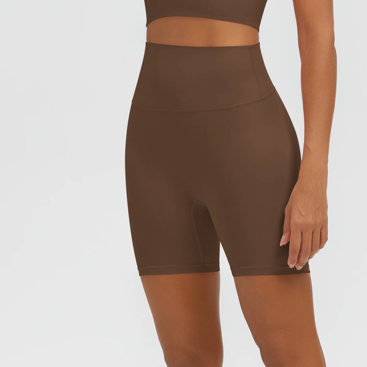Damen Fitness Yoga Shorts Atmungsaktive Hüftformende Schnelltrocknende Sportshorts Sommer Gym Laufshorts mit Push-Up-Effekt für Frauen – Detail 5