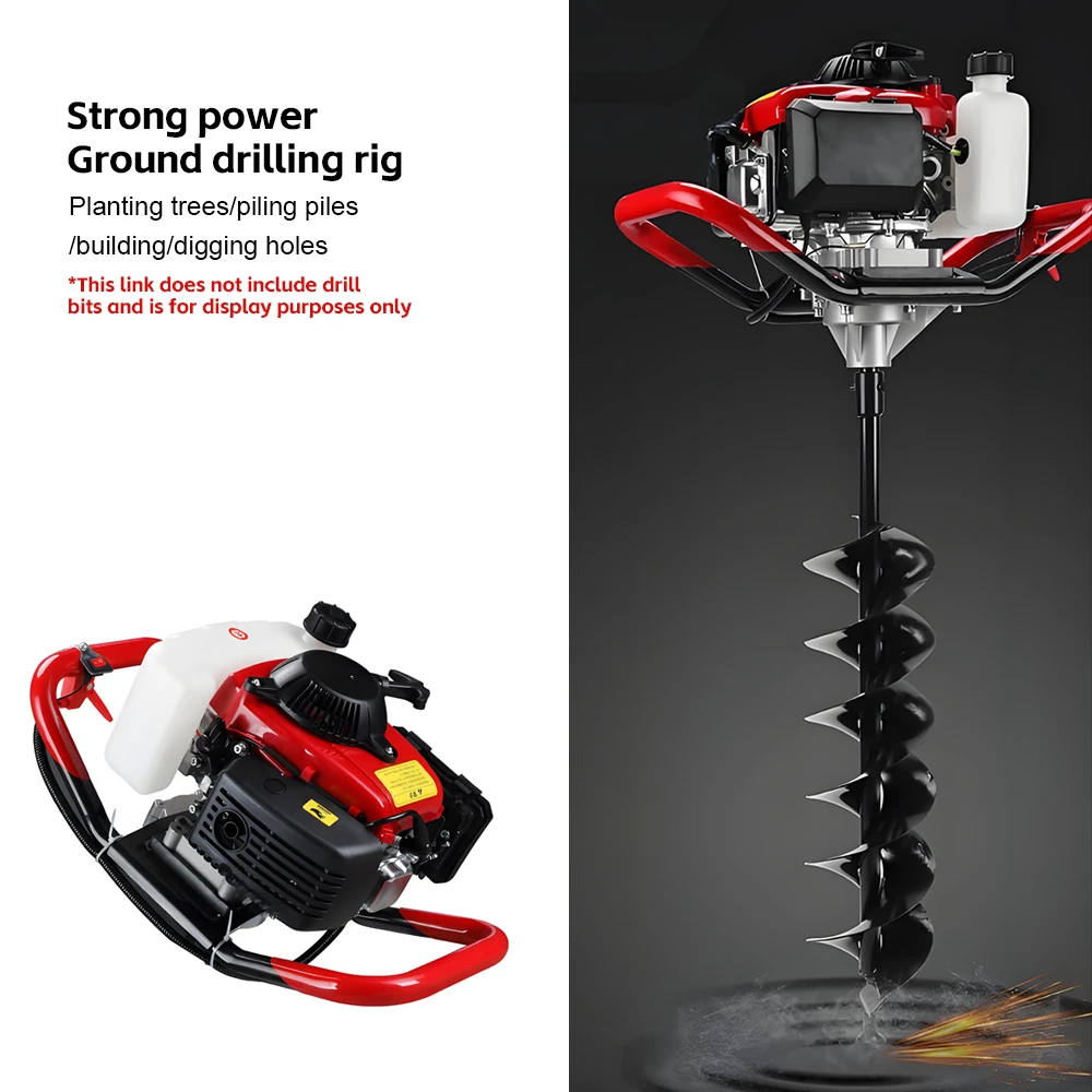 High-Power Petrol Hole Drilling Trenching Ground Drill Drilling Hole Machine Pile Driver Agricultural Planting Digging Tools