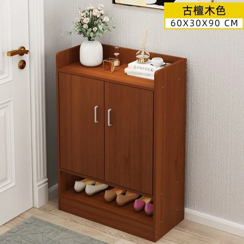 

B252 solid wood entrance dustproof shoe cabinet home large capacity entrance shoe rack