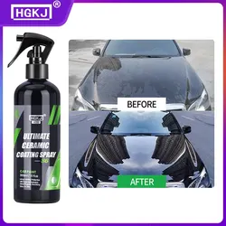 HGKJ S6 Ultimate Ceramic Coating Spray Hydrophobic High Gloss Paint Protection 9H Nano Top Long Lasting Wax Car Care Detail