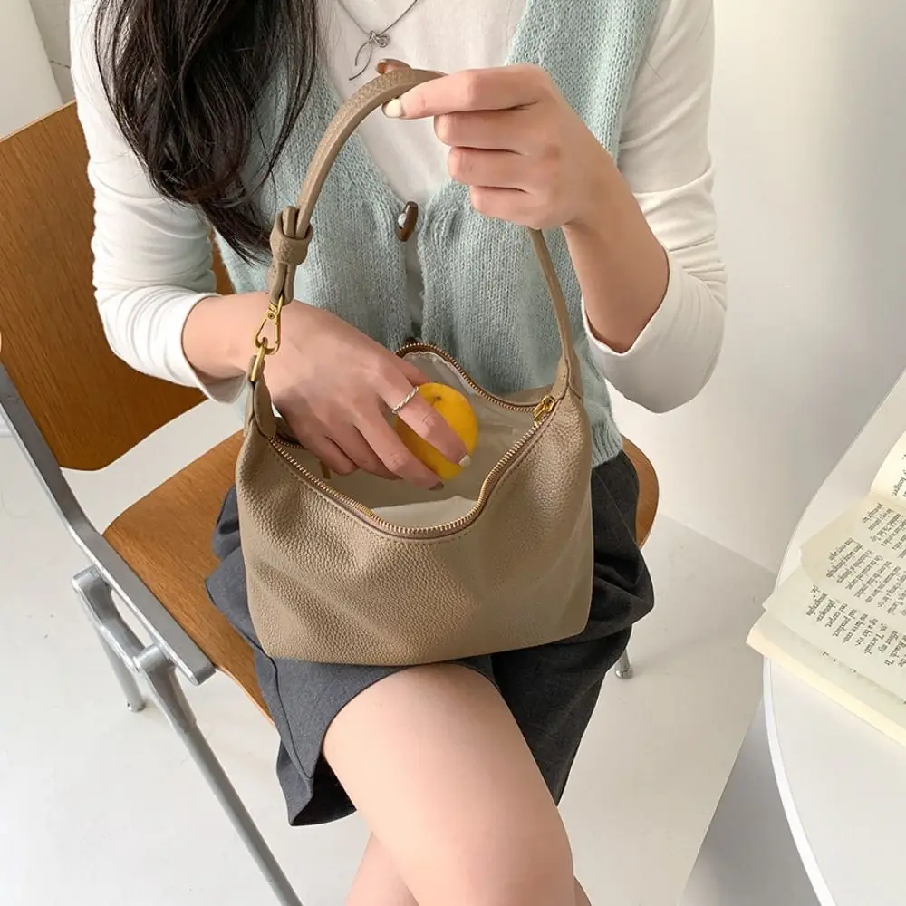 

Большая сумка-хобо из ПУ в корейском стиле, однотонная, модная, на плечо, для улицы