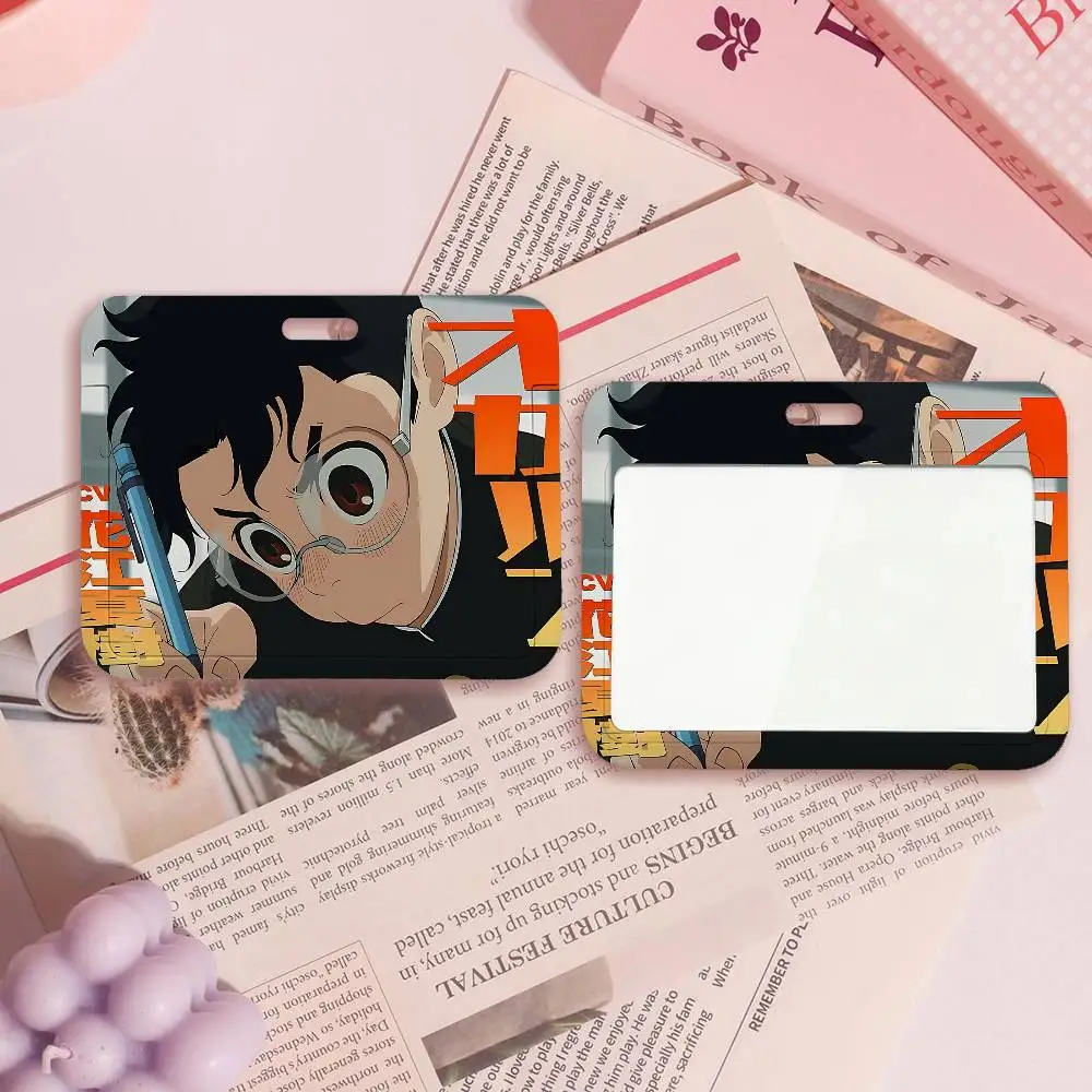 Anime Dandadan Ken Takakura Print Card Printed Tag Holder With Detachable Lanyard, Business Employee ID Card Holder