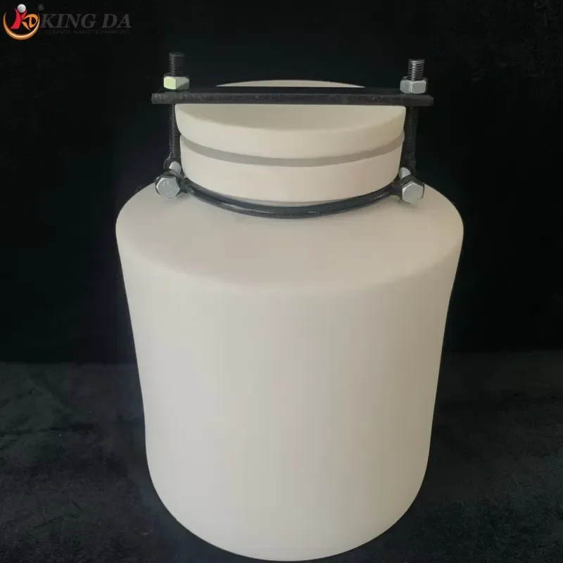 i Wear Resistant Ceramic Ball Mill Jar 99% Alumina Grinding Jar Laboratory Roller Milling Application