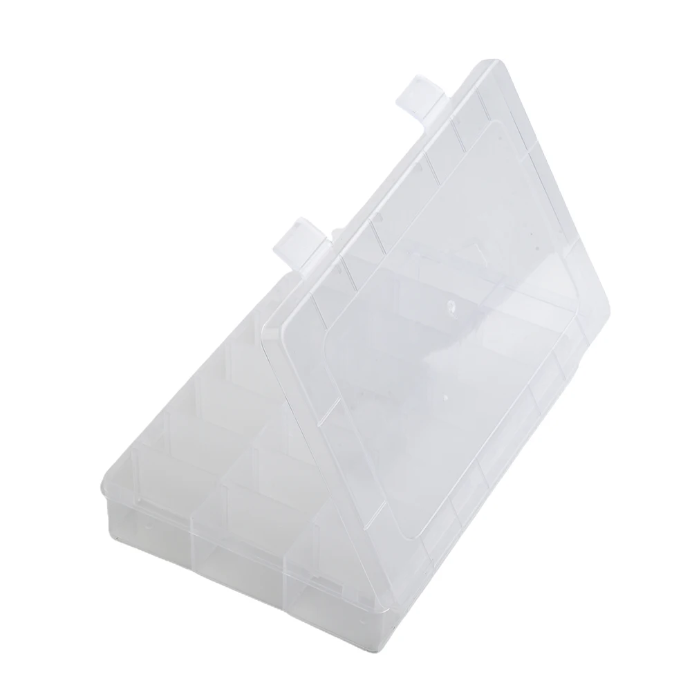 24 Grids Compartment Plastic Storage Box Organizer Container Transparent Rectangle Holder Case For Screw Bead Earring Box