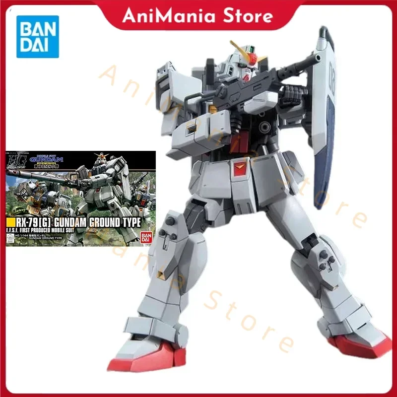 

Bandai Gundam Model Kit Anime Figure HGUC 1/144 RX-79G GROUND TYPE Genuine Gunpla Model Anime Action Figure Toys for Children