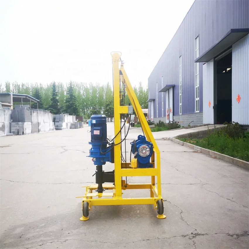 100m Deep Portable Electric Hydraulic Water Well Drilling Rig Borehole Drilling Machine