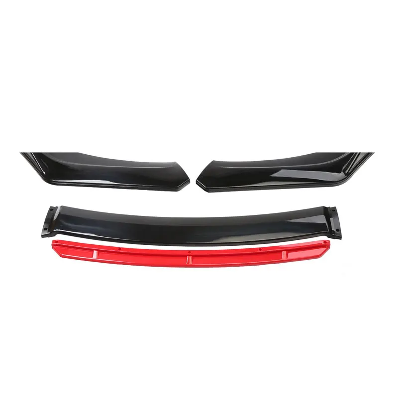 Universal Car Front Bumper Lip Body Kit Spoiler Splitter Diffuser  Red Black Blue Canard Splitter ABS Plastic Auto Modification