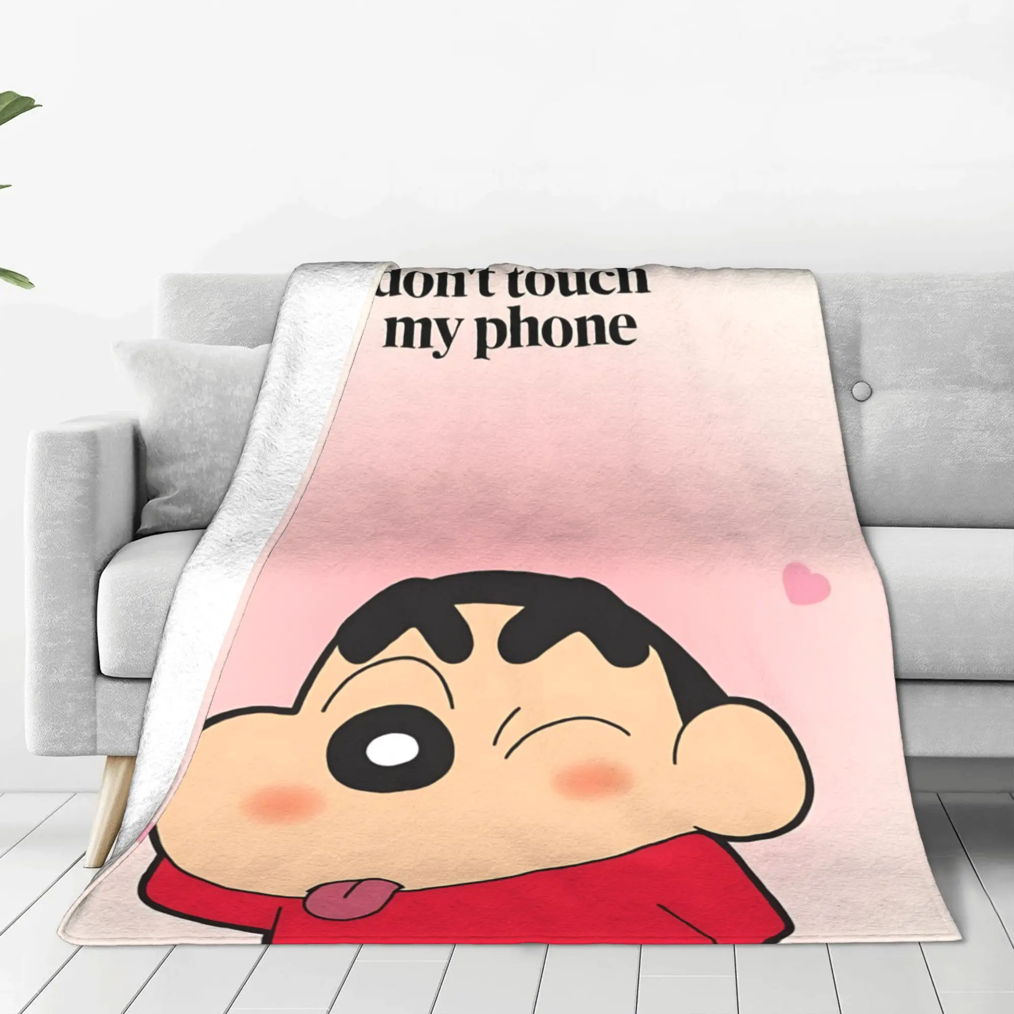 1PC Crayon Shin chan‌s  Winter Blankets for Adults Bedding Home Interior Sofa Knee