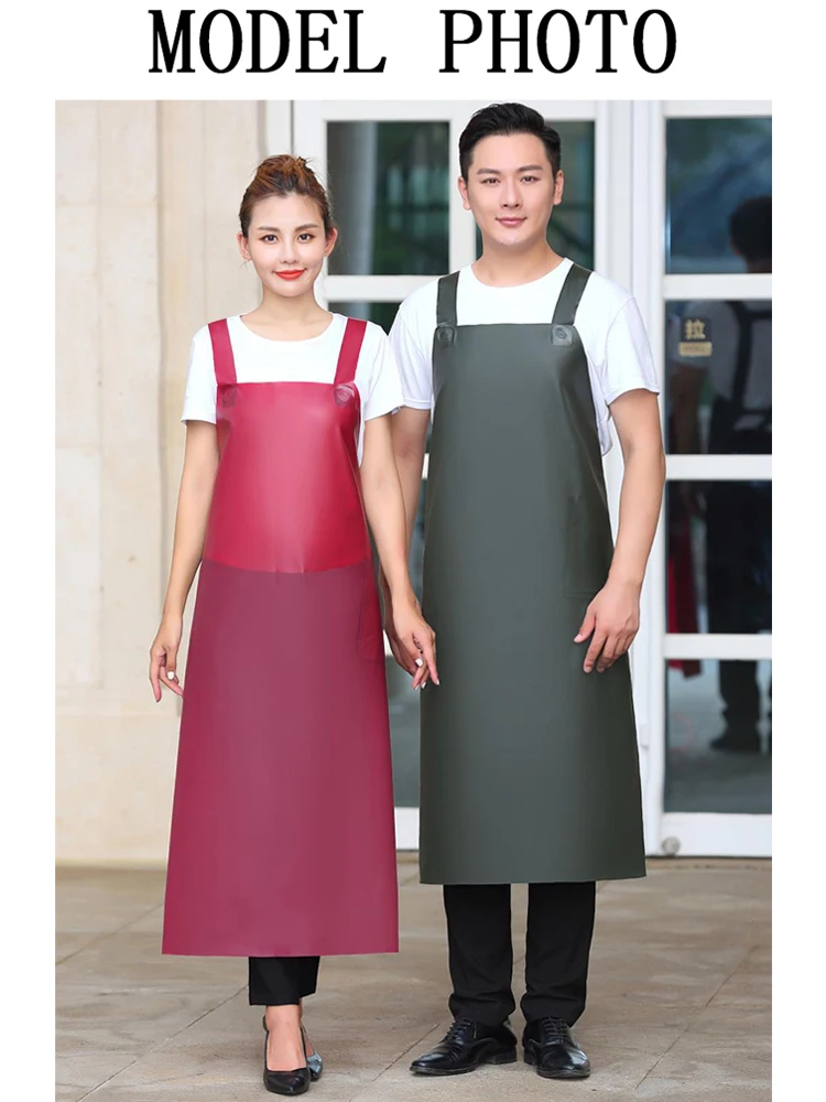 

Commercial Waterproof Oilproof Bib Apron Extra Long Heavy Duty Design Easy Wipe Clean for Seafood Processing and Wet Kitchens