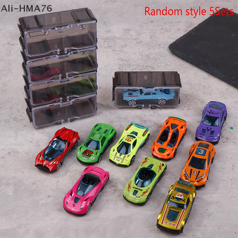 5 sets speelgoedauto's 1: 64 gelegeerde glijdende auto sportwagen racewagen. Als collectie en huisdecoratie Halloween-kerstcadeau