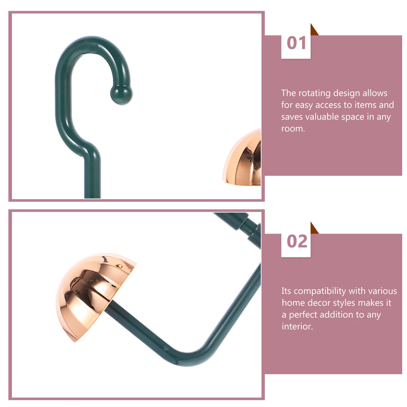 

Plastic Rotating Clothes Hat Rack Multi Functional Storage Solution for Closet Bags Hats Scarves Closet Bag Hanger