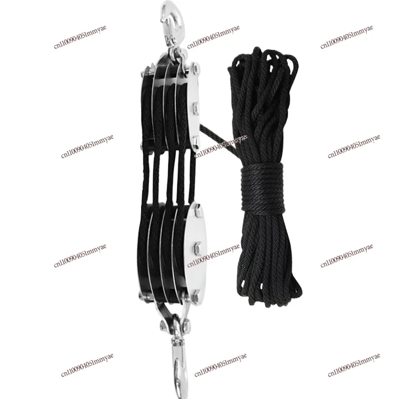 

Hand-pulled Heavy Object Labor-saving Device Universal 6 Times Labor-saving Pulley Block Heavy Object Lifter Heavy Roller Pulley