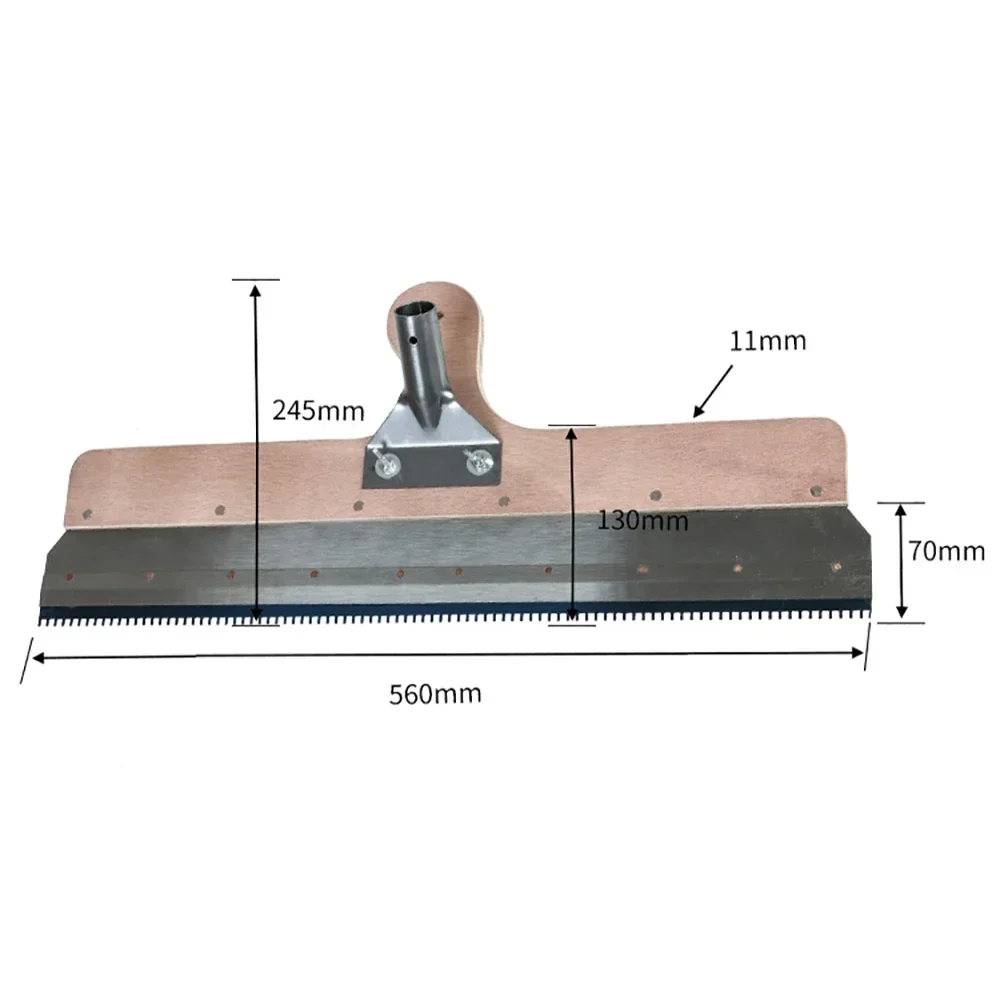 Cement Self-Leveling Scraper Epoxy Cement Mortar Construction Tools Manual Scraper Rack With 3MM/5MM Teeth And Adapter