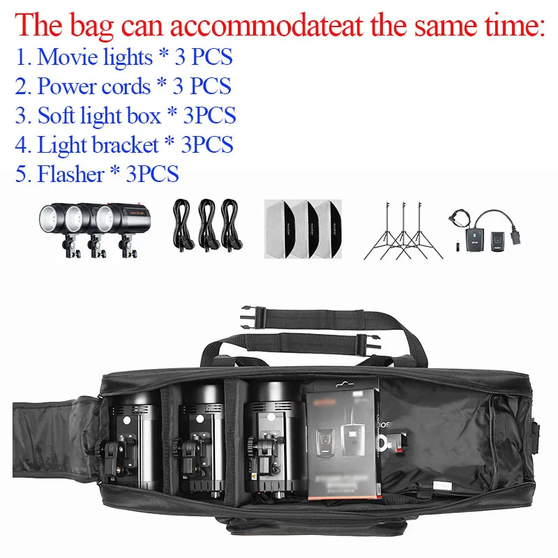 Photographic Tripod Carry Bag For Flash LED Video Light Tripod Light Stand Portable Storage Bag Single Layer Oxford Camera Bag