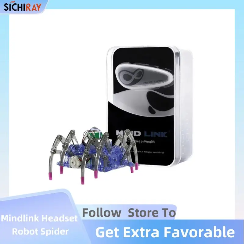 Mindlink EEG Headband With Robot Spider Mind Control Headset Concentration Training Intelligence Toys APP Games for Kids mindlin