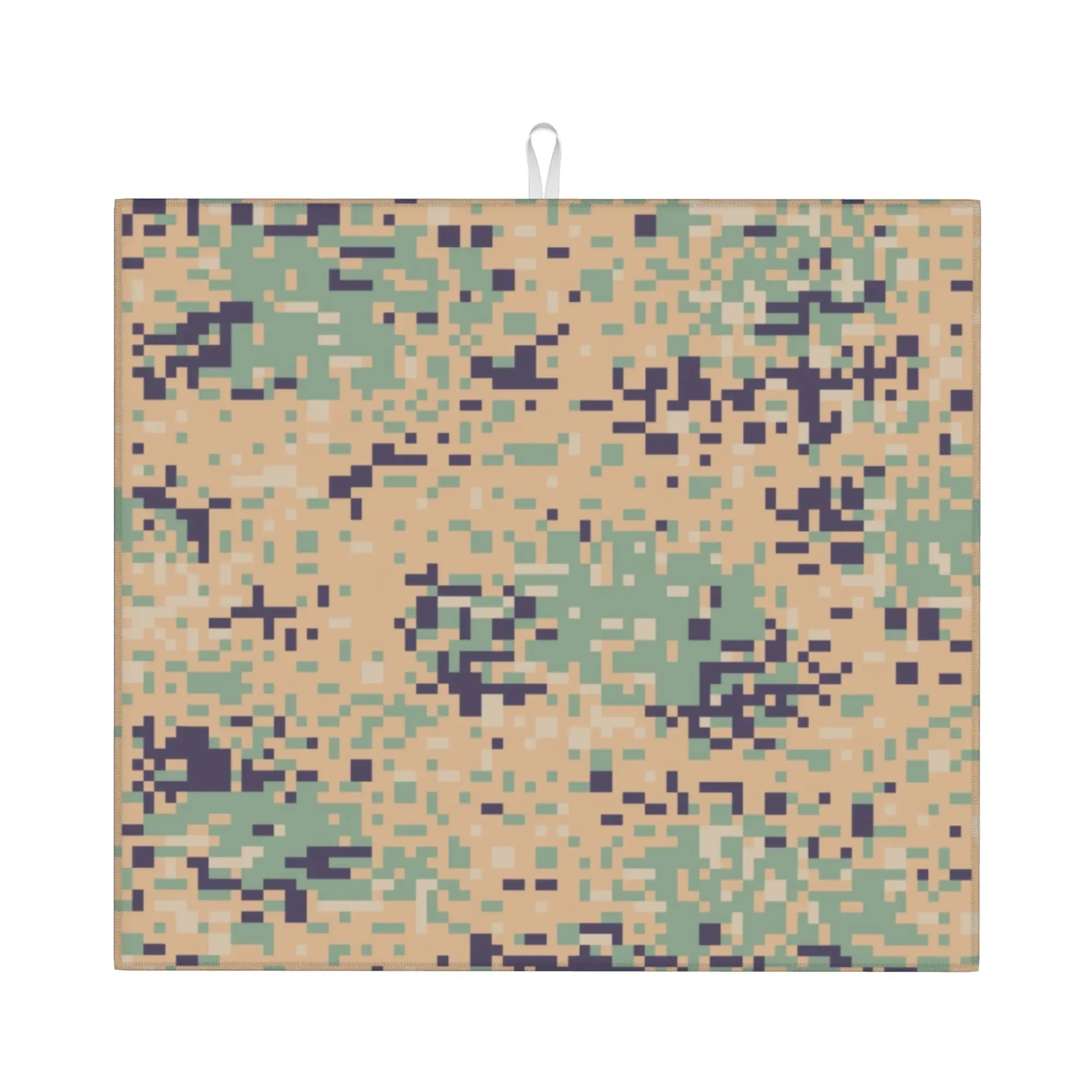 Camouflage Digital Digital  Non‑Slip Waterproof Absorbent Barware Tableware Oil Proof Reusable  Bathroom Drying Mat For Kitchen