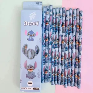 12 Set Pensil Jahitan Disney Pensil Kayu Pena Sketsa Siswa Pena Tulis Seri Lilo & Stitch Alat Tulis Siswa Hadiah Natal 8 set alat tulis anak dengan penjualan terbaik - №