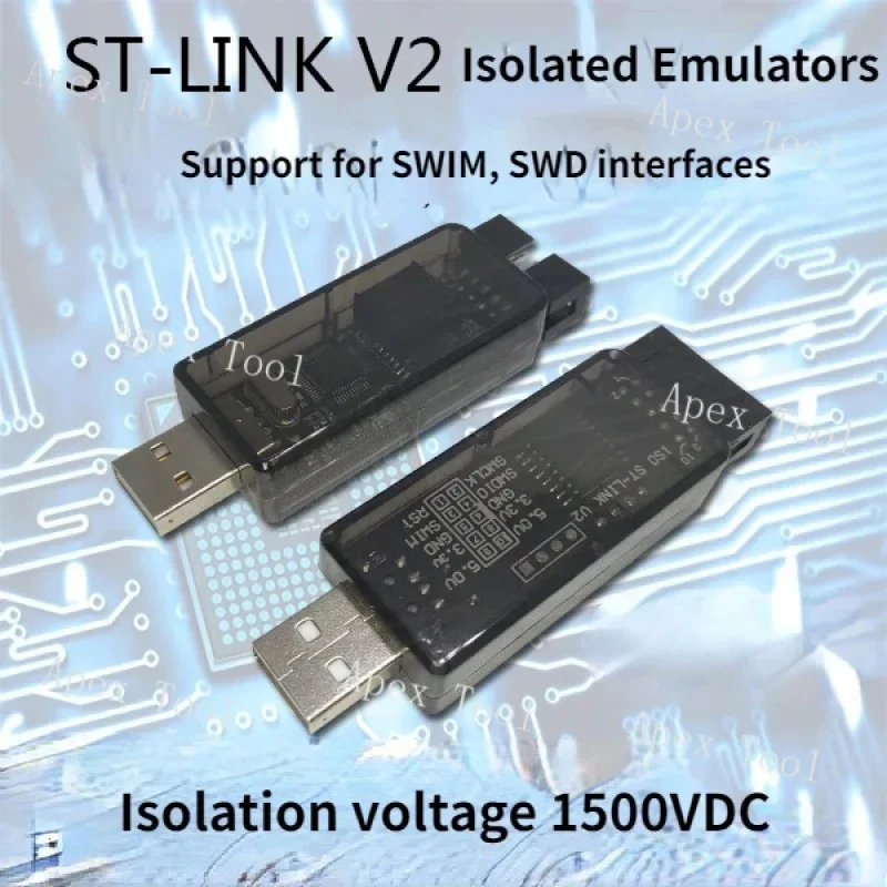 Isolated ST-LINK V2 STM8/STM32 Emulator Programming Download Burning Debugging Stlink