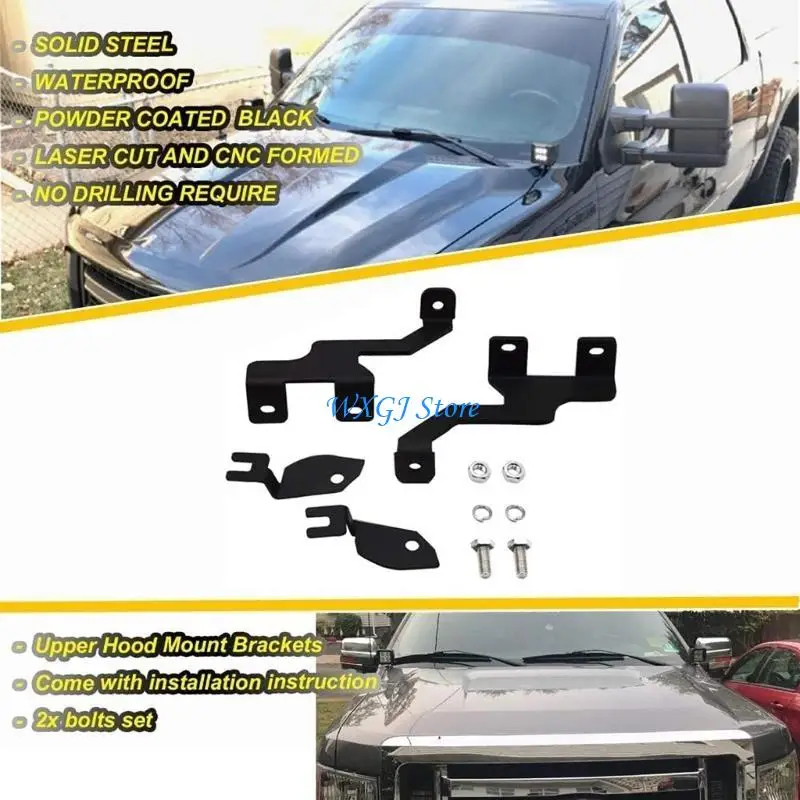 

37JE Upper Hood Pillars LED Work Light Mounting Bracket for SVT 612590737497